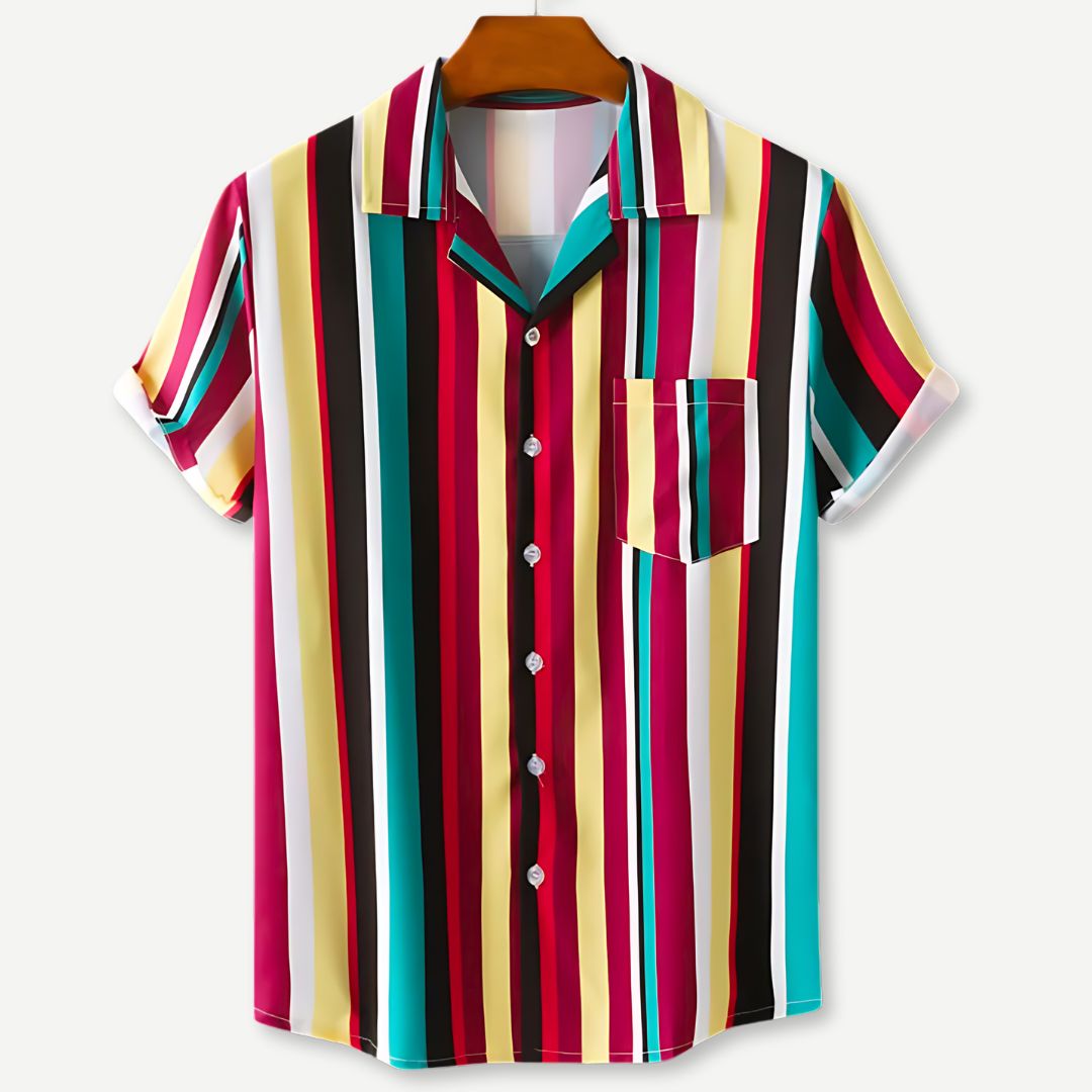 Heren T Shirt Gestreept Casual Katoen Ademend 1
