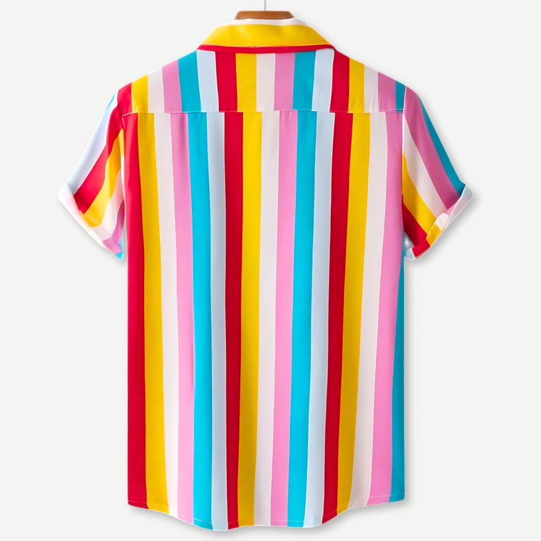 Heren T Shirt Gestreept Casual Katoen Ademend 3