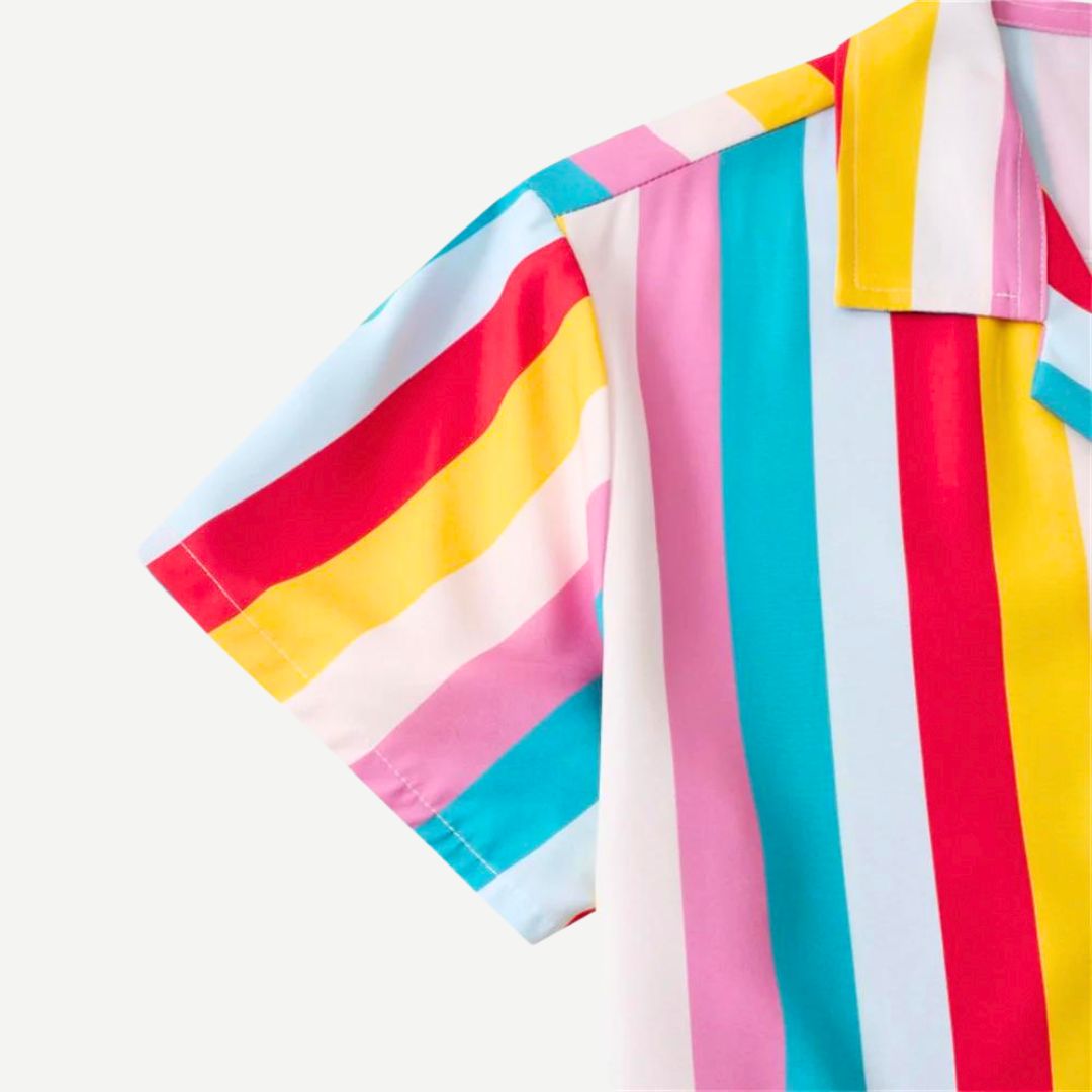 Heren T Shirt Gestreept Casual Katoen Ademend 4