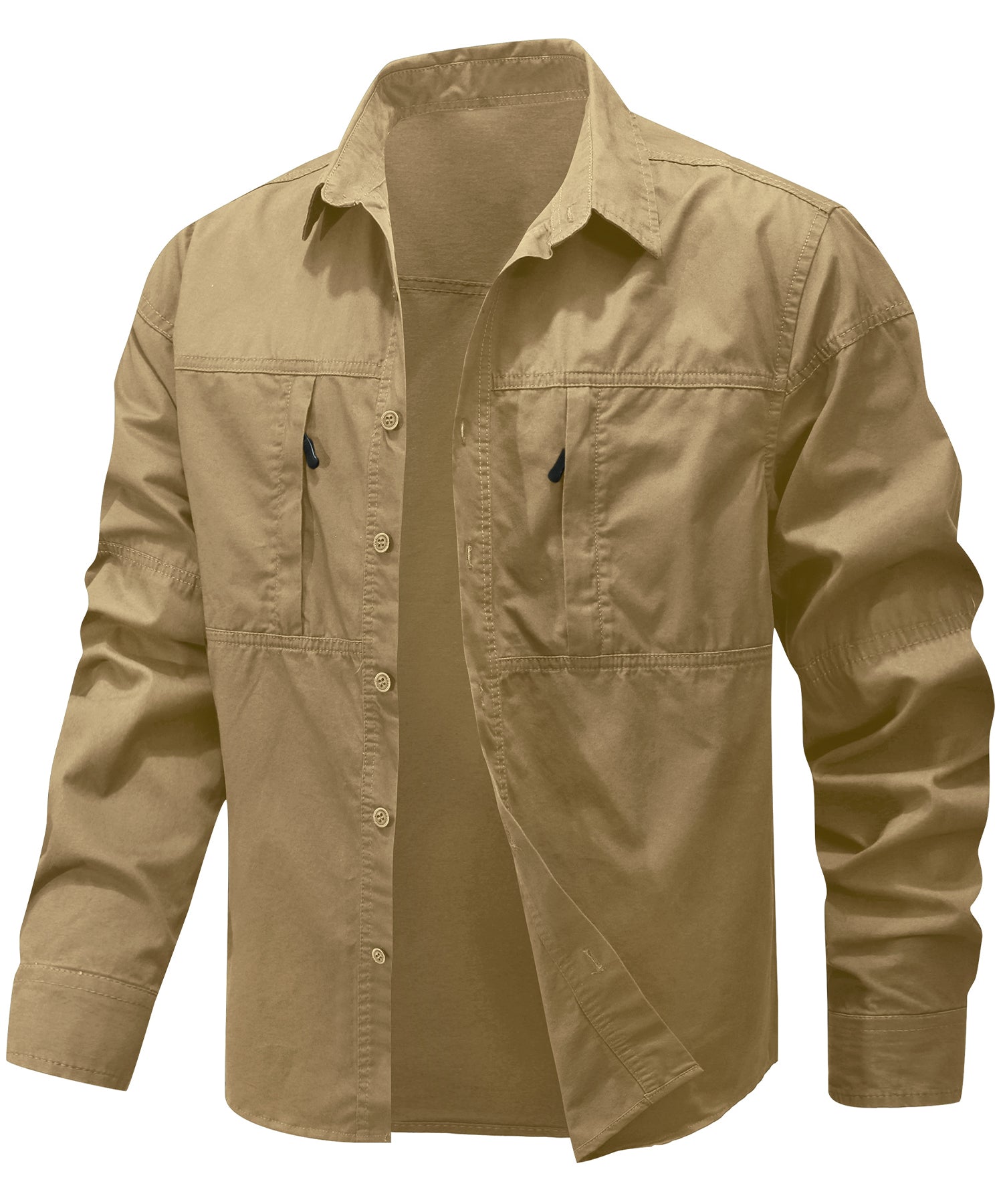 Heren T Shirt Lichtgewicht Katoen Outdoor Met Borstzakken 6
