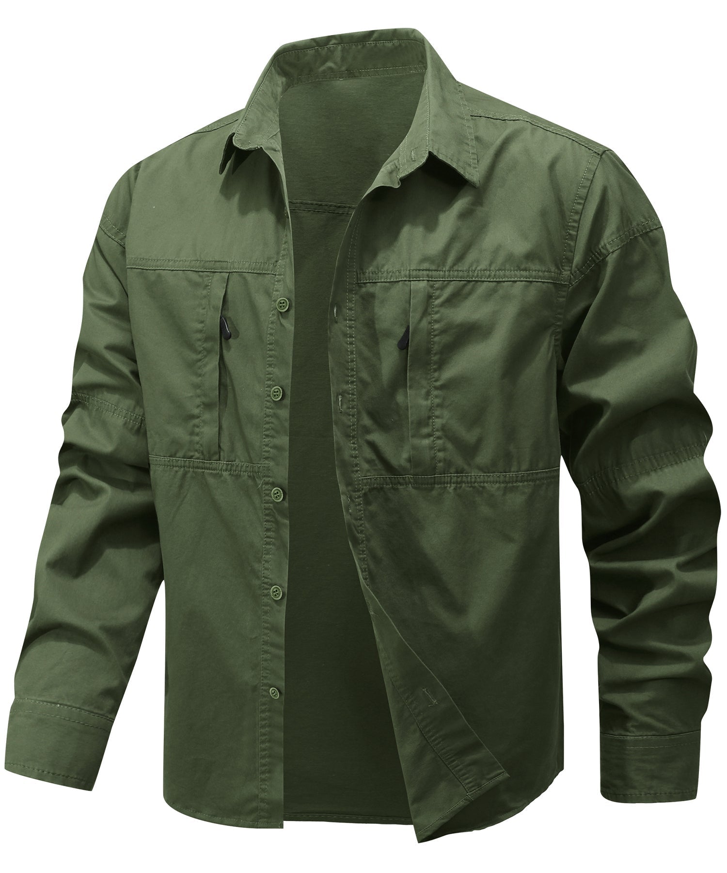 Heren T Shirt Lichtgewicht Katoen Outdoor Met Borstzakken 7