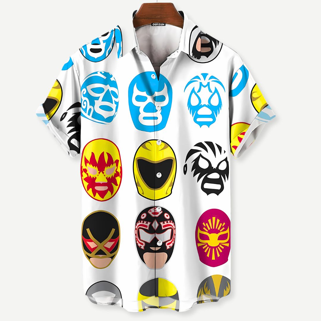Heren T Shirt Luchador Casual Katoen Relaxed Fit 1
