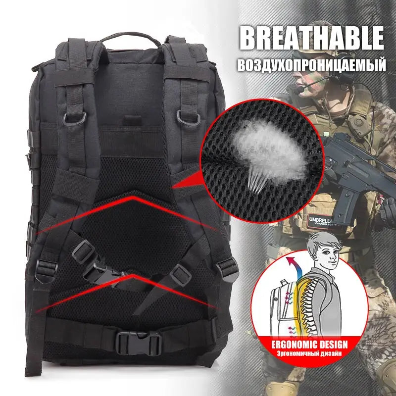 Heren Tactische Rugzak 50L Outdoor Stijl 3