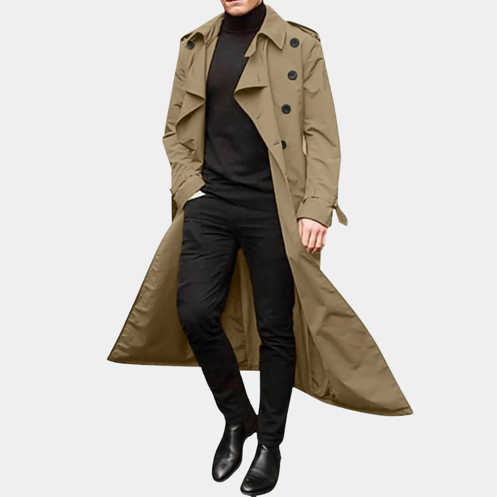 Heren Trenchcoat Casual Stijl Voor Herfst En Winter 1