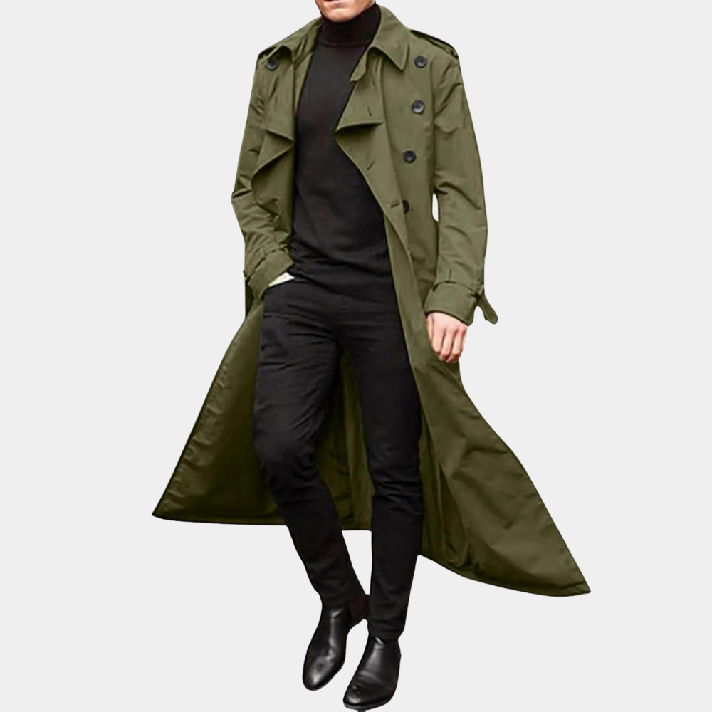 Heren Trenchcoat Casual Stijl Voor Herfst En Winter 5