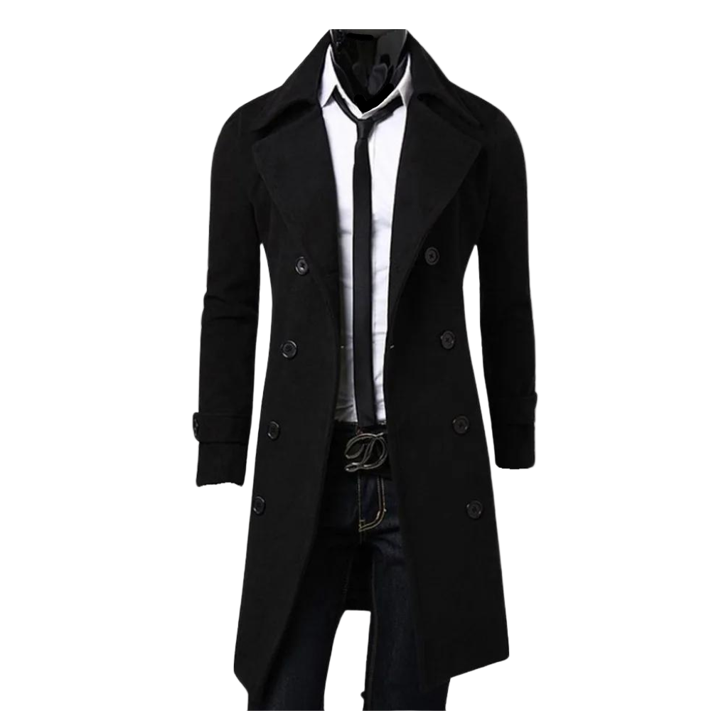 Heren Trenchcoat Dubbelgeknoopt 0