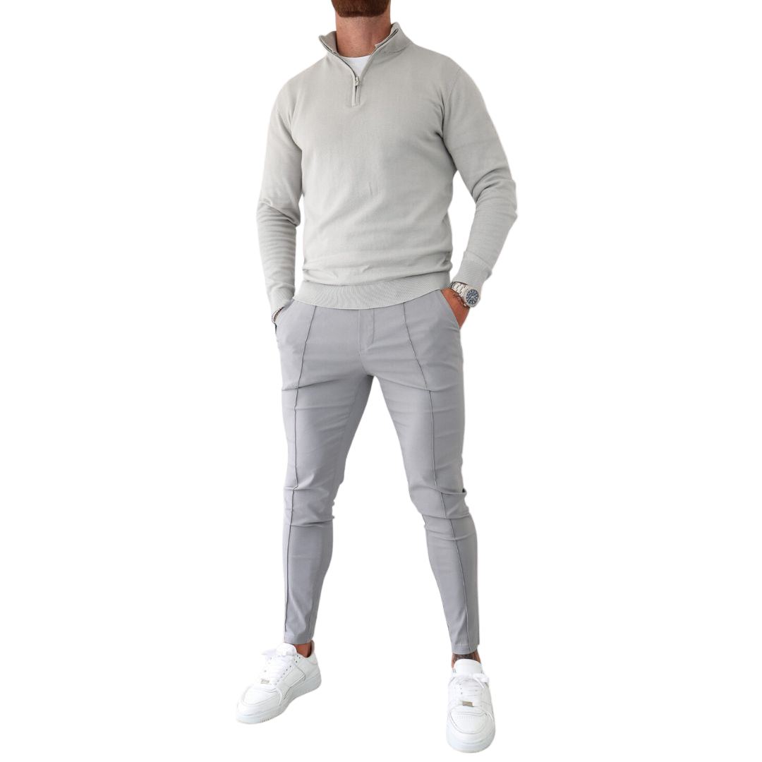 Heren Trui Casual Met Halve Rits Moderne Pasvorm 0