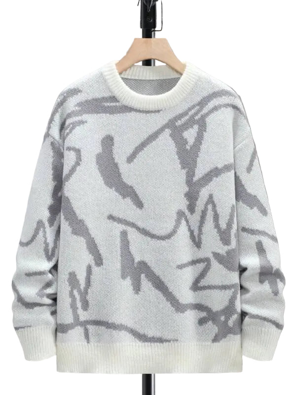 Heren Trui Casual met Grafisch Patroon 1