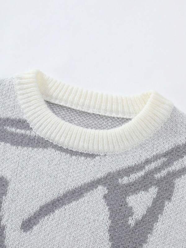 Heren Trui Casual met Grafisch Patroon 3