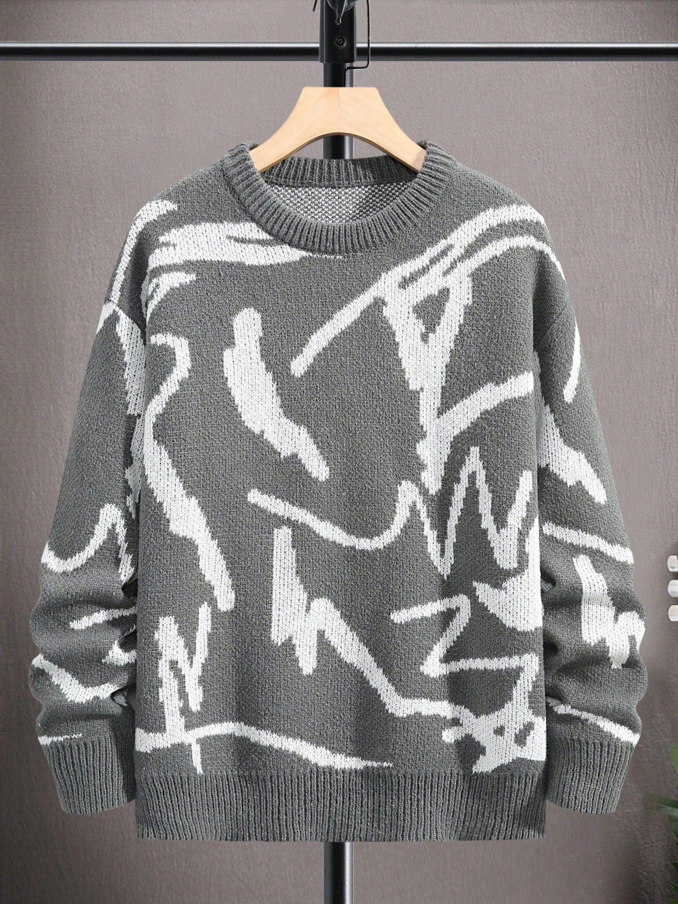 Heren Trui Casual met Grafisch Patroon 7