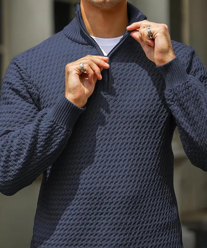 Heren Trui Zip-Up Moderne Pasvorm Casual en Formeel 2