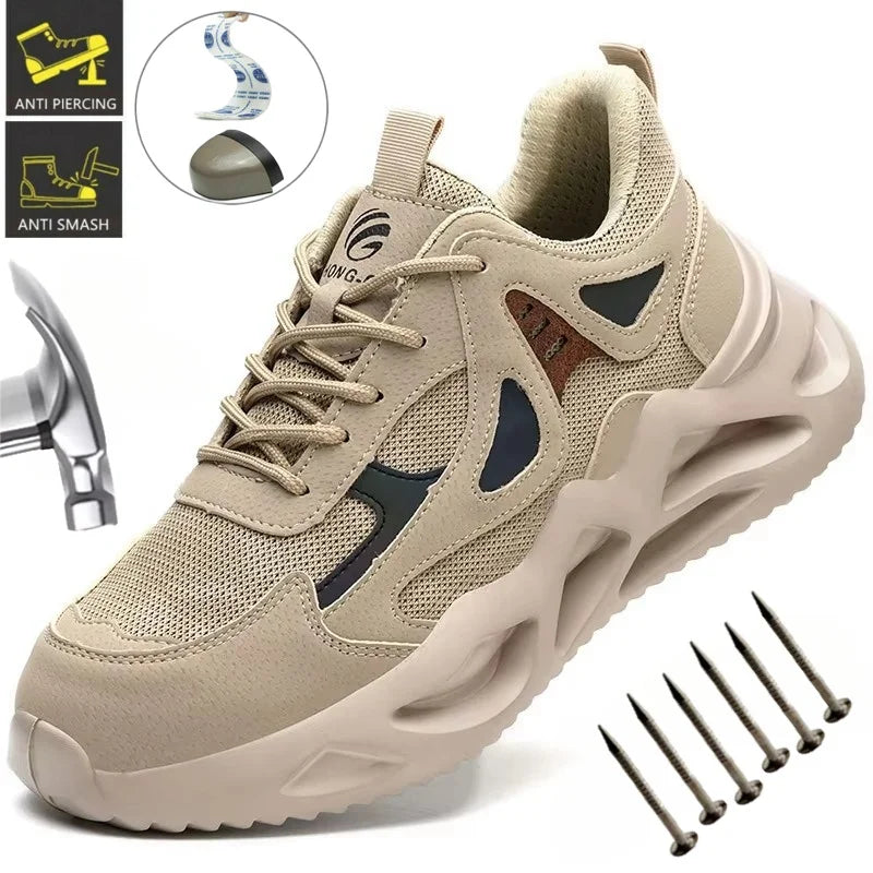 Heren Veiligheidsschoenen S3 Tactisch met Stalen Teen en Antislip Zool 0