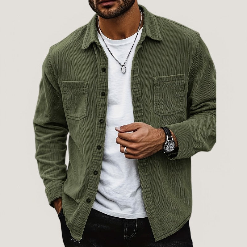 Heren Vest Casual Velours Côtelé Regular Fit 1