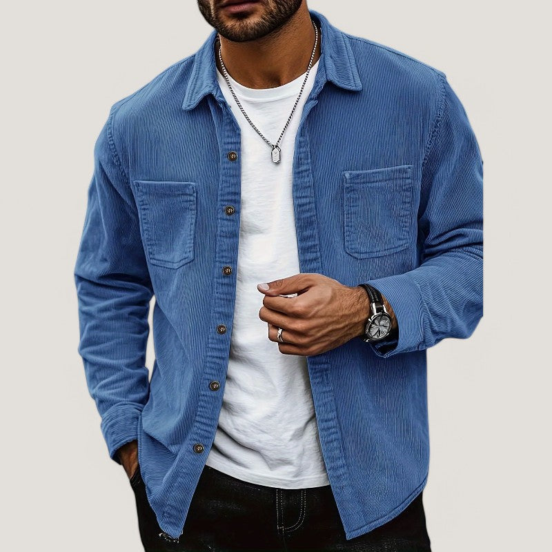 Heren Vest Casual Velours Côtelé Regular Fit 7