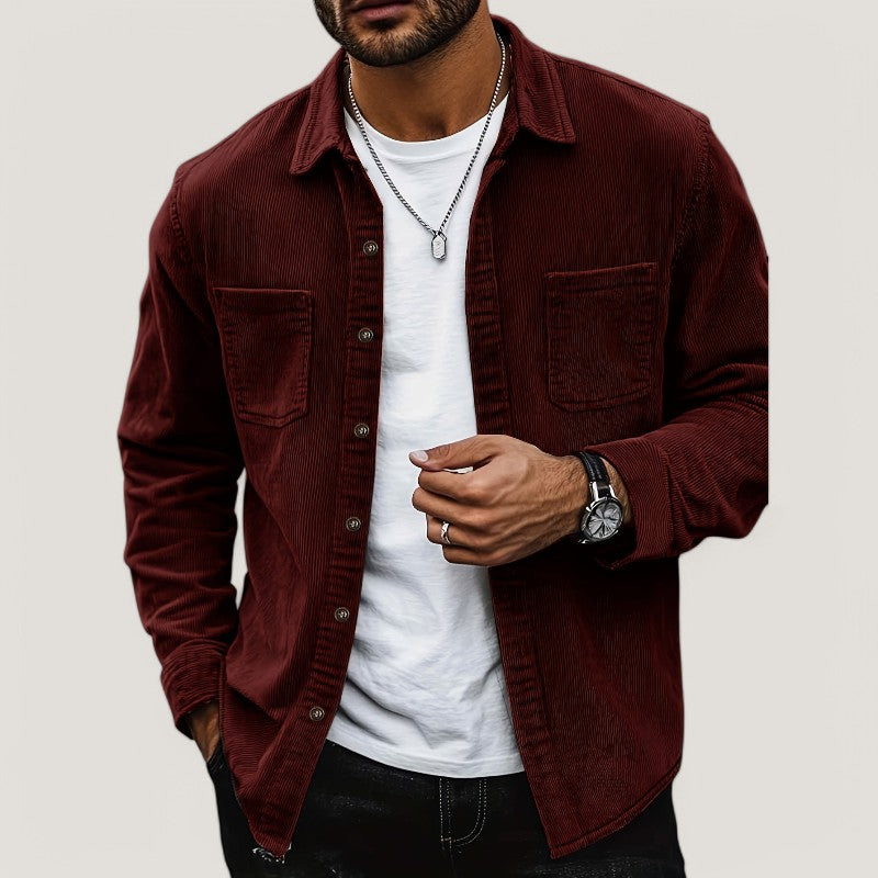 Heren Vest Casual Velours Côtelé Regular Fit 9