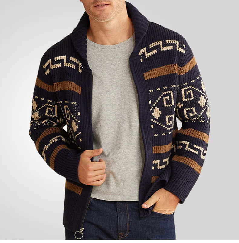 Heren Vest Gebreid Slim-Fit Met Ritssluiting 2