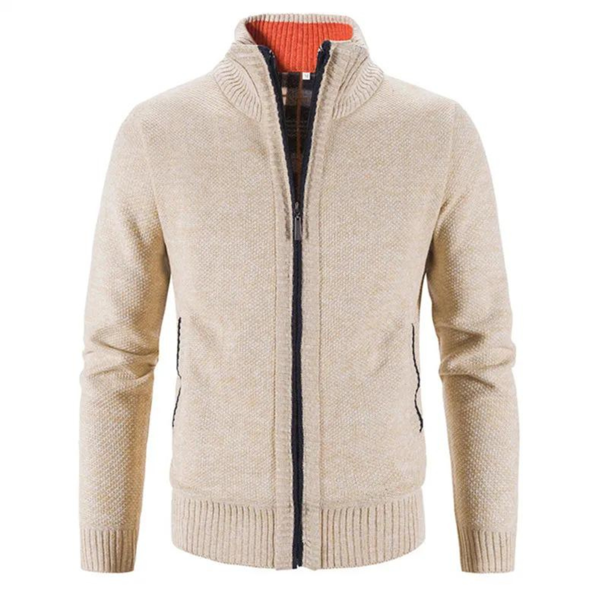 Heren Vest Gebreid met Ritssluiting 1
