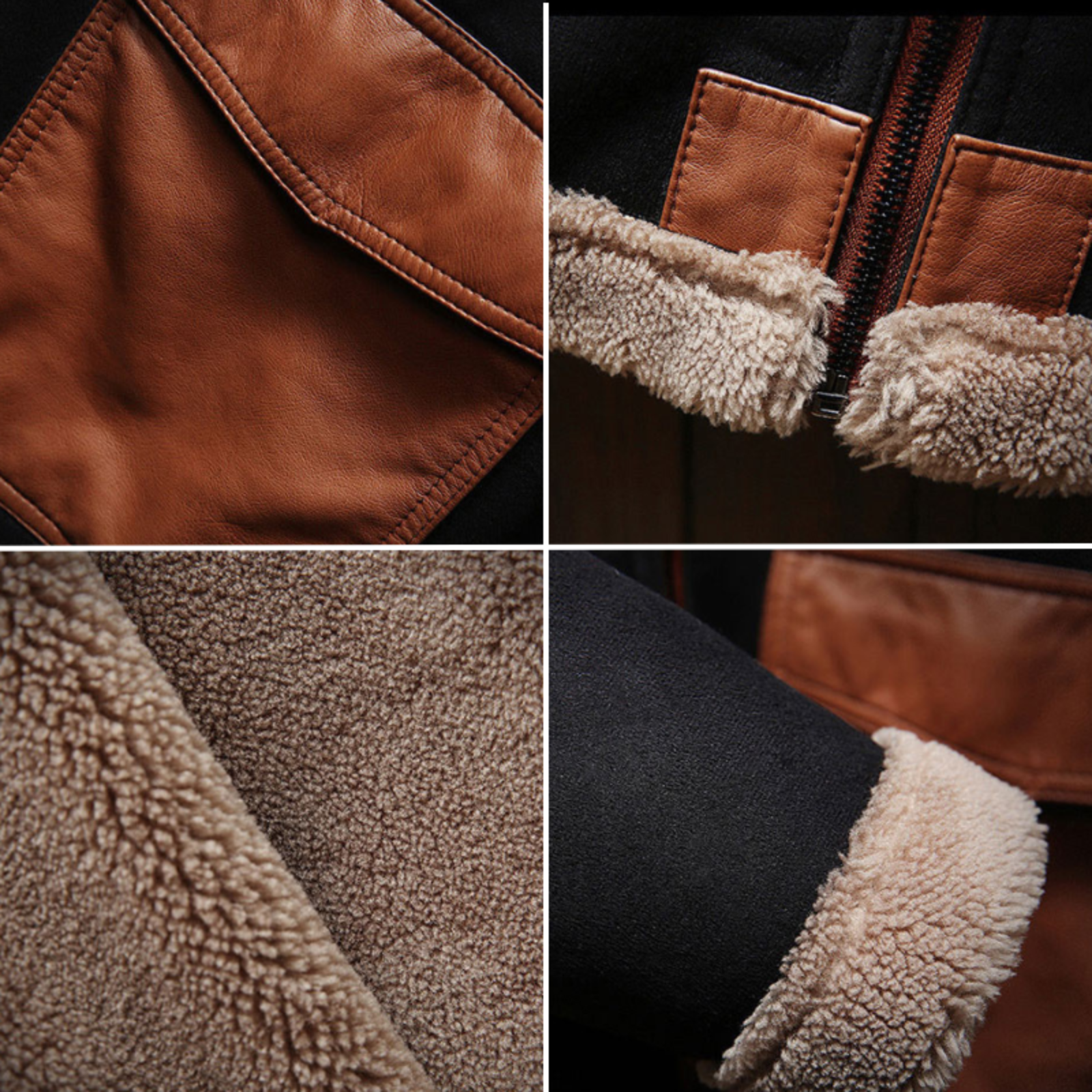 Heren Vintage Suede Jas Met Oversized Zakken 3
