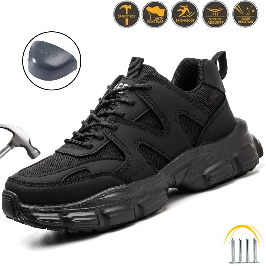 Heren Werkschoenen S3 Stalen Neus Sportief Comfortabel 0