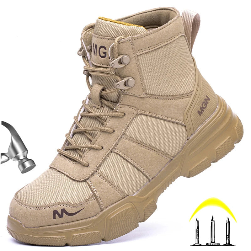 Heren Werkschoenen S3 Tactische Laarzen met Stalen Teen en Antislipzool 0