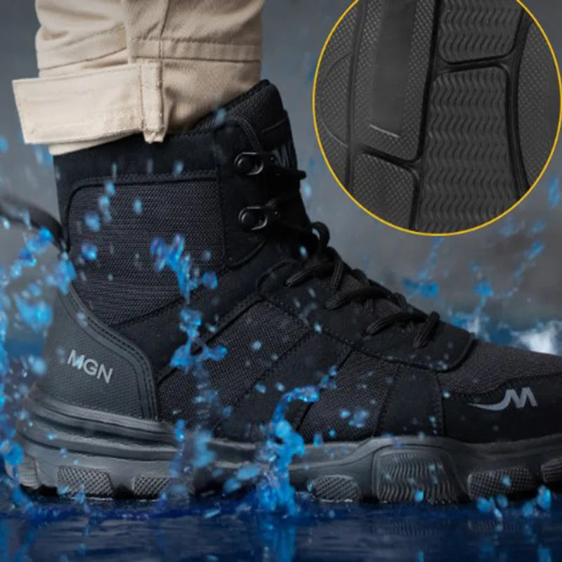 Heren Werkschoenen S3 Tactische Laarzen met Stalen Teen en Antislipzool 2