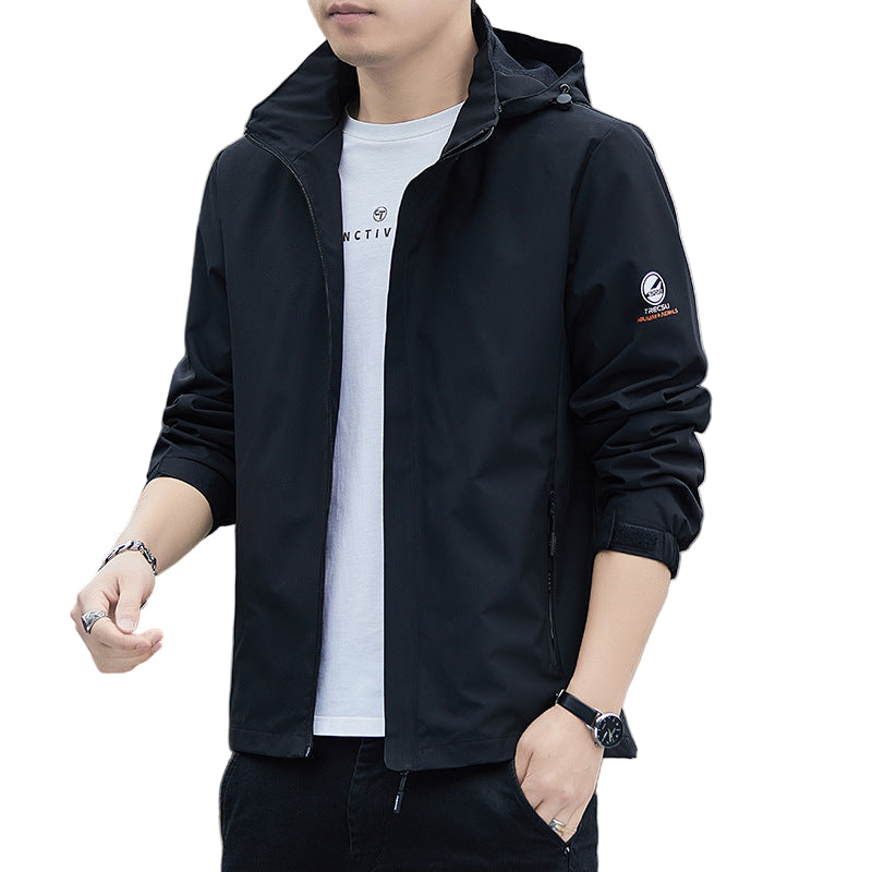 Heren Windbreaker Jas Regular Fit Met Afneembare Capuchon 0