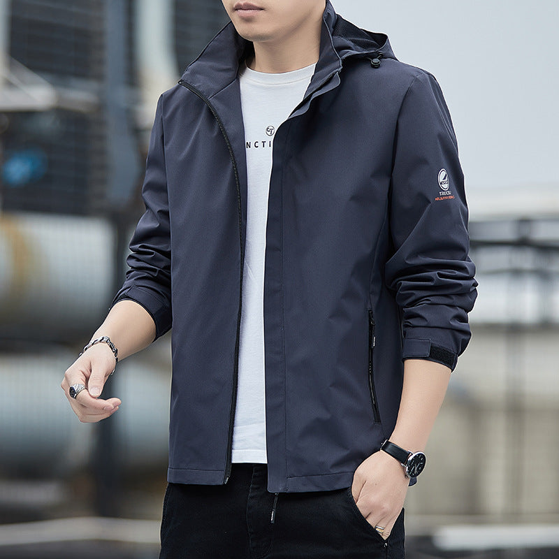 Heren Windbreaker Jas Regular Fit Met Afneembare Capuchon 1