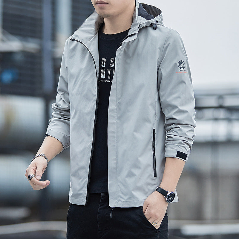 Heren Windbreaker Jas Regular Fit Met Afneembare Capuchon 2