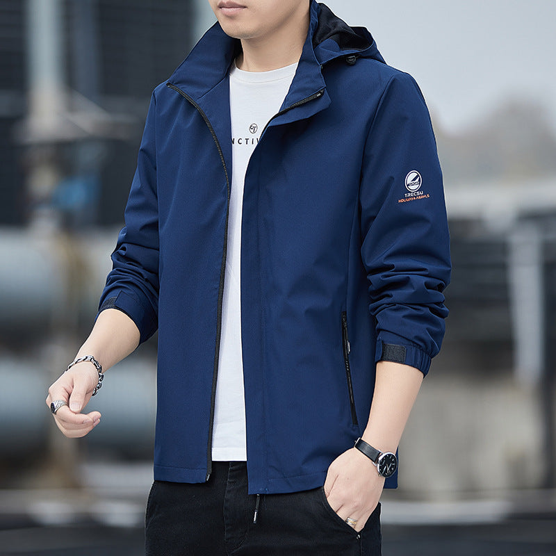 Heren Windbreaker Jas Regular Fit Met Afneembare Capuchon 3