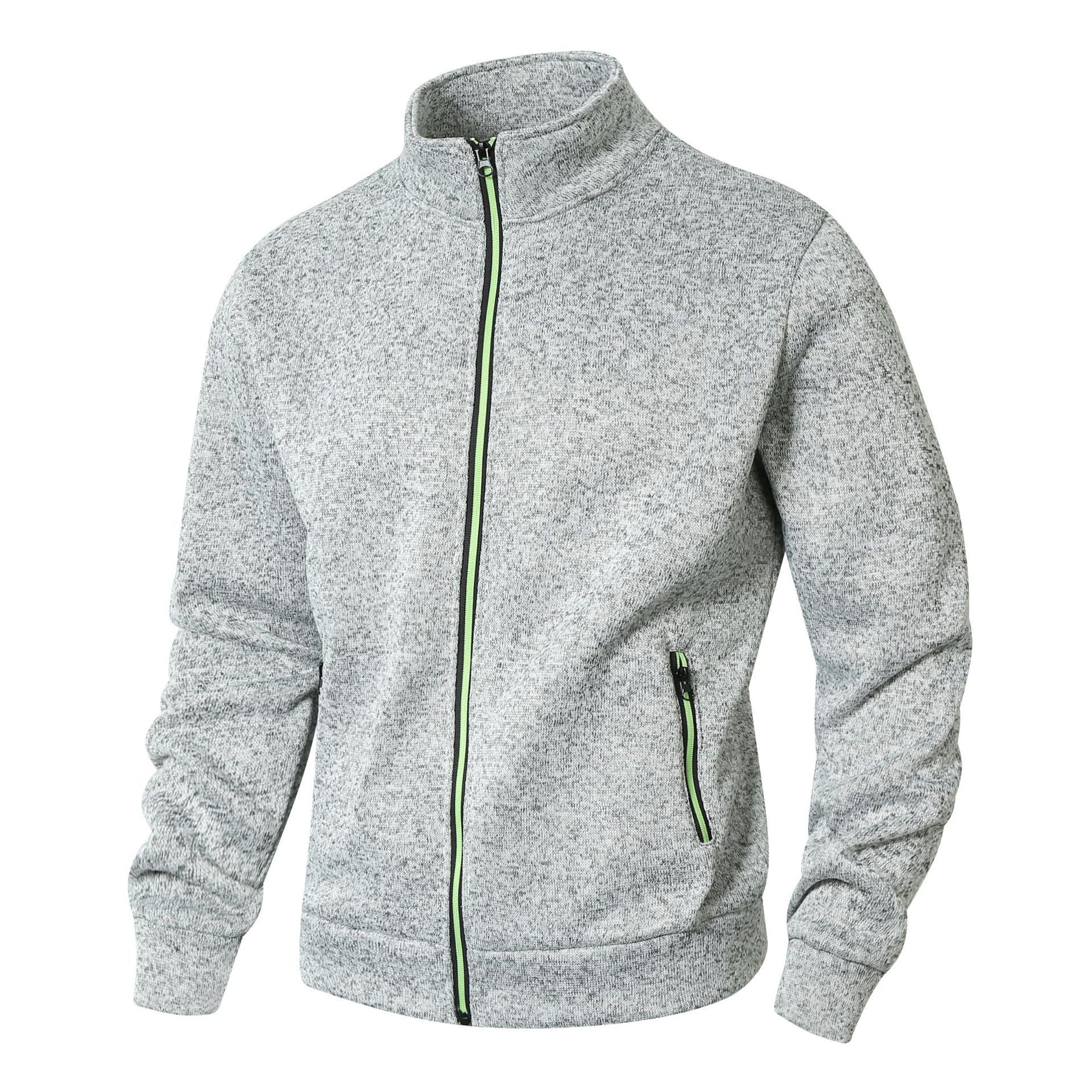 Heren Winterjas Fleece Gevoerd met Staande Kraag en Ritszakken 2