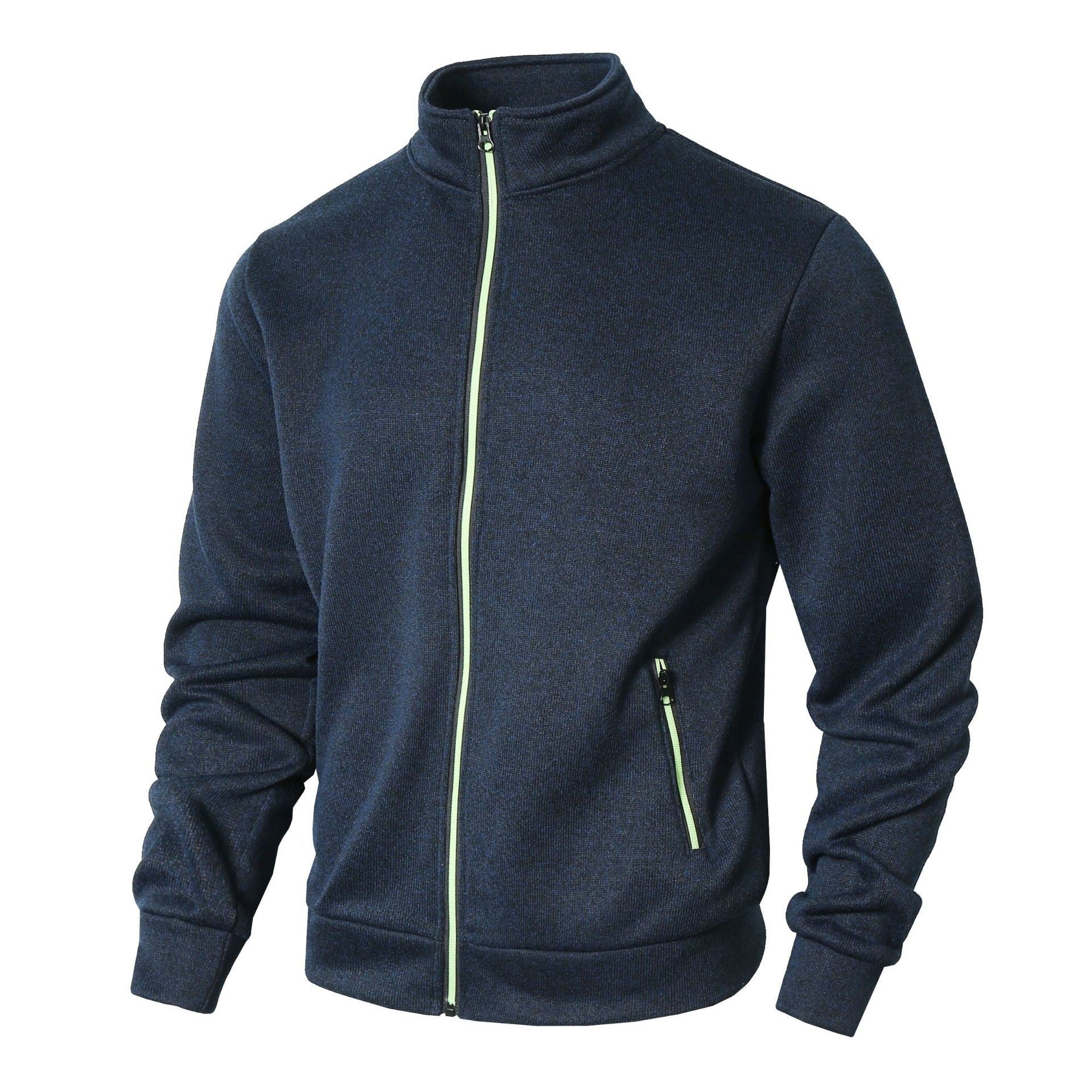 Heren Winterjas Fleece Gevoerd met Staande Kraag en Ritszakken 3