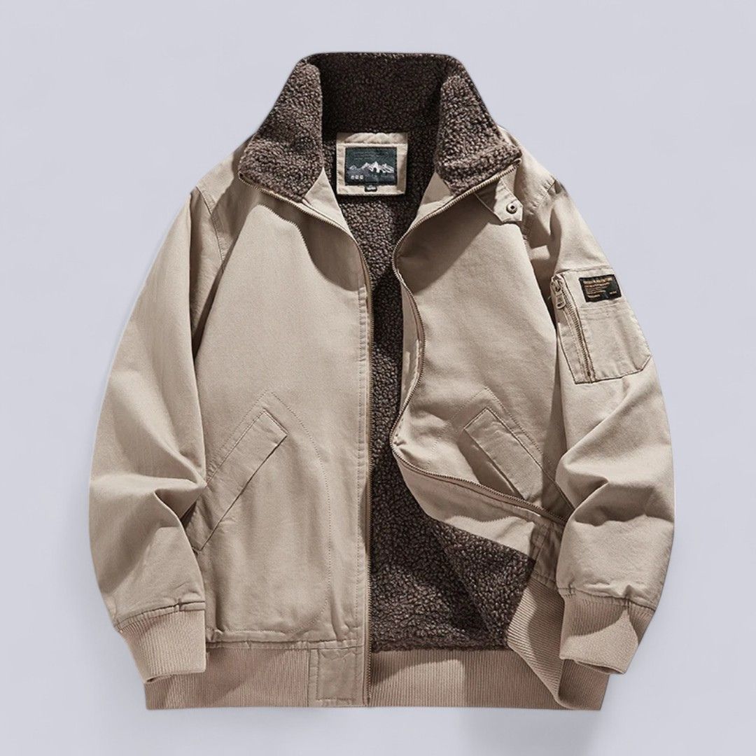 Heren Winterjas Wolvoering Robuuste Stijl Met Rits 3