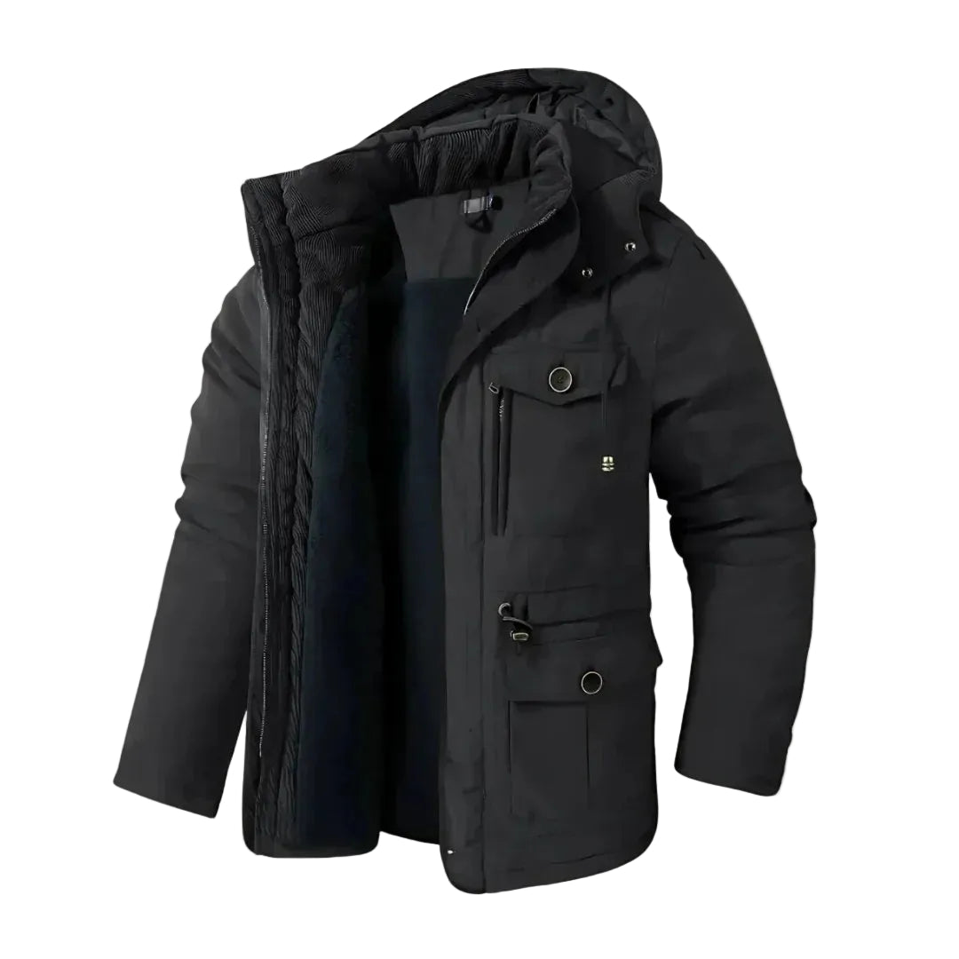 Heren Winterparka Waterdicht Met Bontvoering 0
