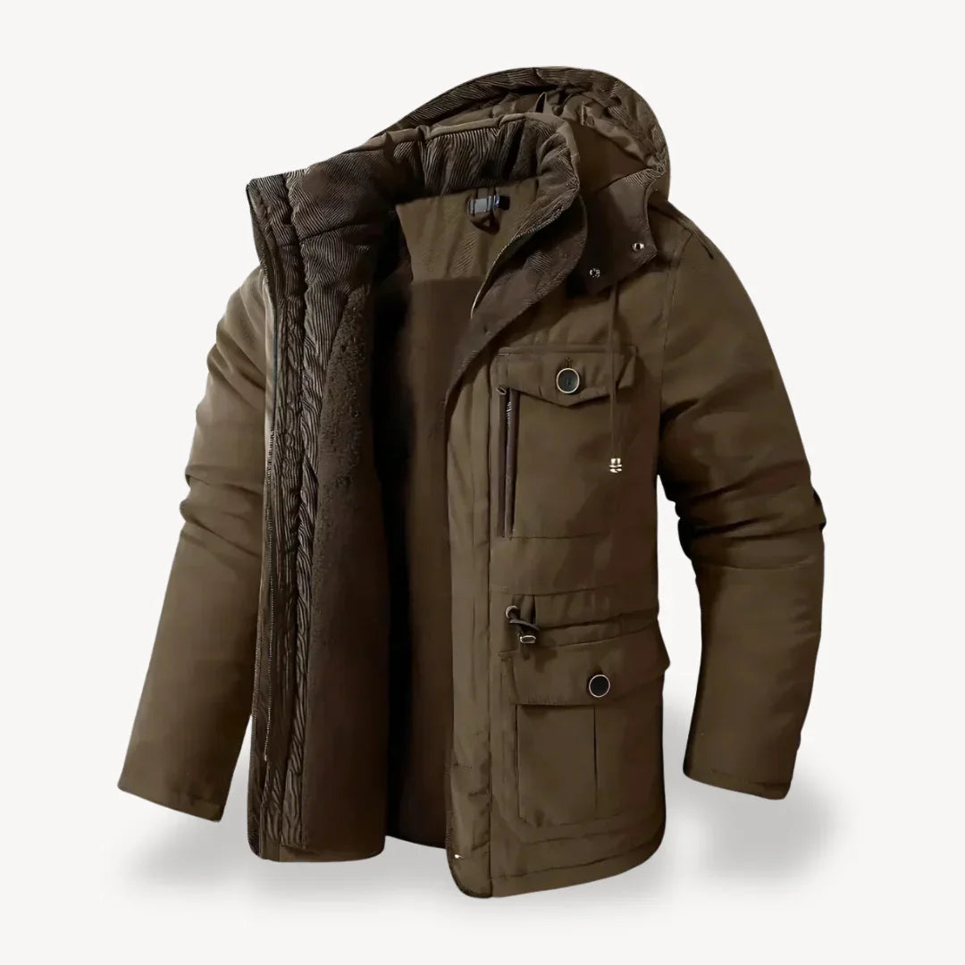 Heren Winterparka Waterdicht Met Bontvoering 2