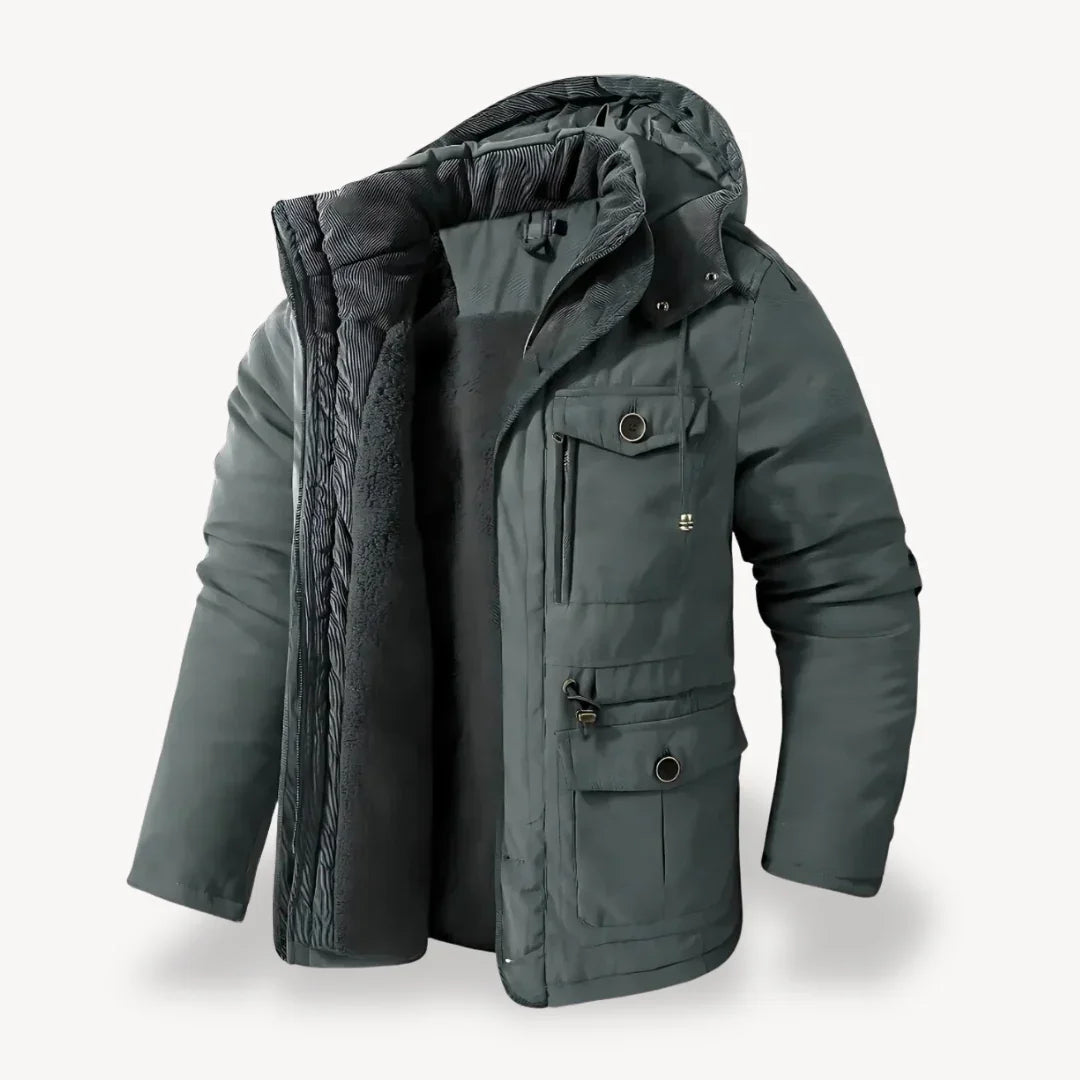 Heren Winterparka Waterdicht Met Bontvoering 3