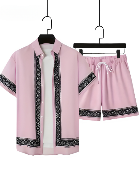 Heren Zomerset Boho Stijl met Korte Mouwen 1