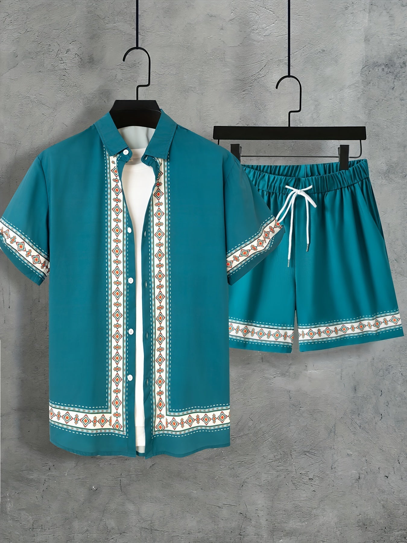 Heren Zomerset Boho Stijl met Korte Mouwen 4