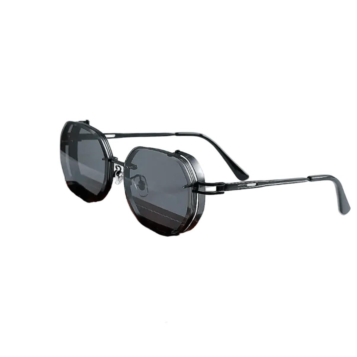 Heren Zonnebril Modern Stalen Frame met UV400 Bescherming 0