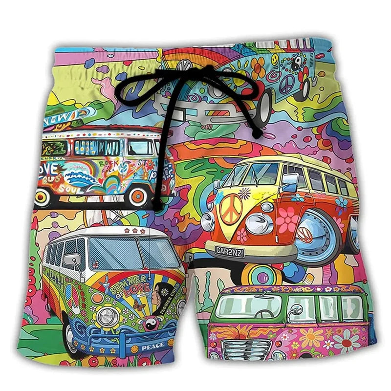 Heren Zwemshort Graffiti Print Voor Zomerse Activiteiten 5