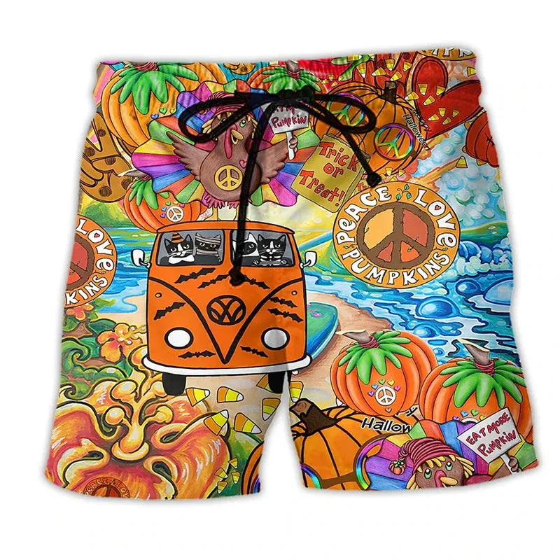 Heren Zwemshort Graffiti Print Voor Zomerse Activiteiten 7