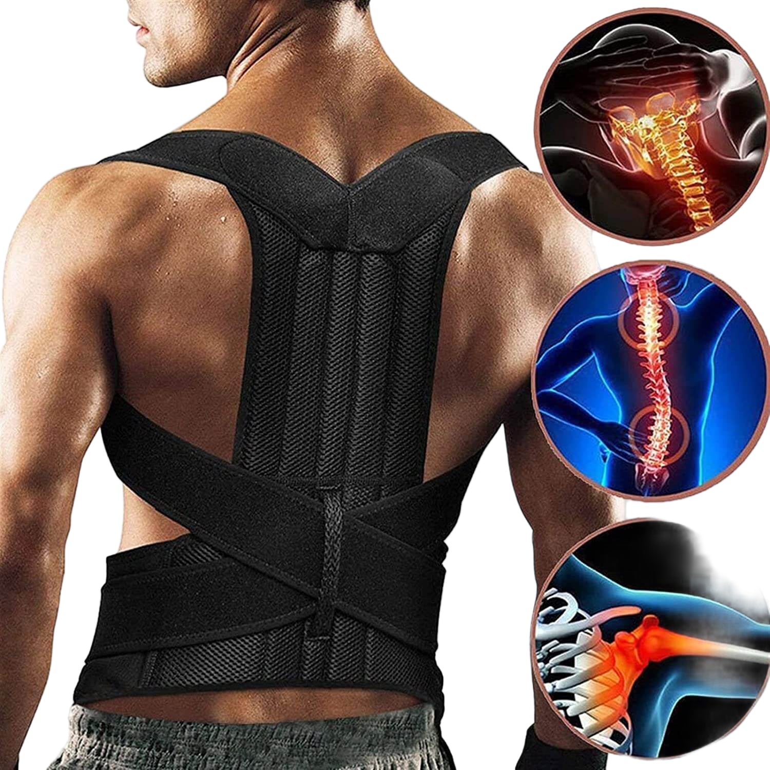 Heren en Dames Ondersteunend Vest voor Houdingscorrectie 0
