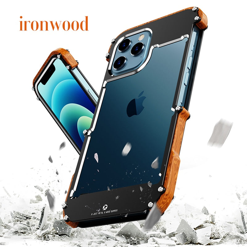 Heren iPhone Hoesje Houten Design voor iPhone 12, 13 en 14 6