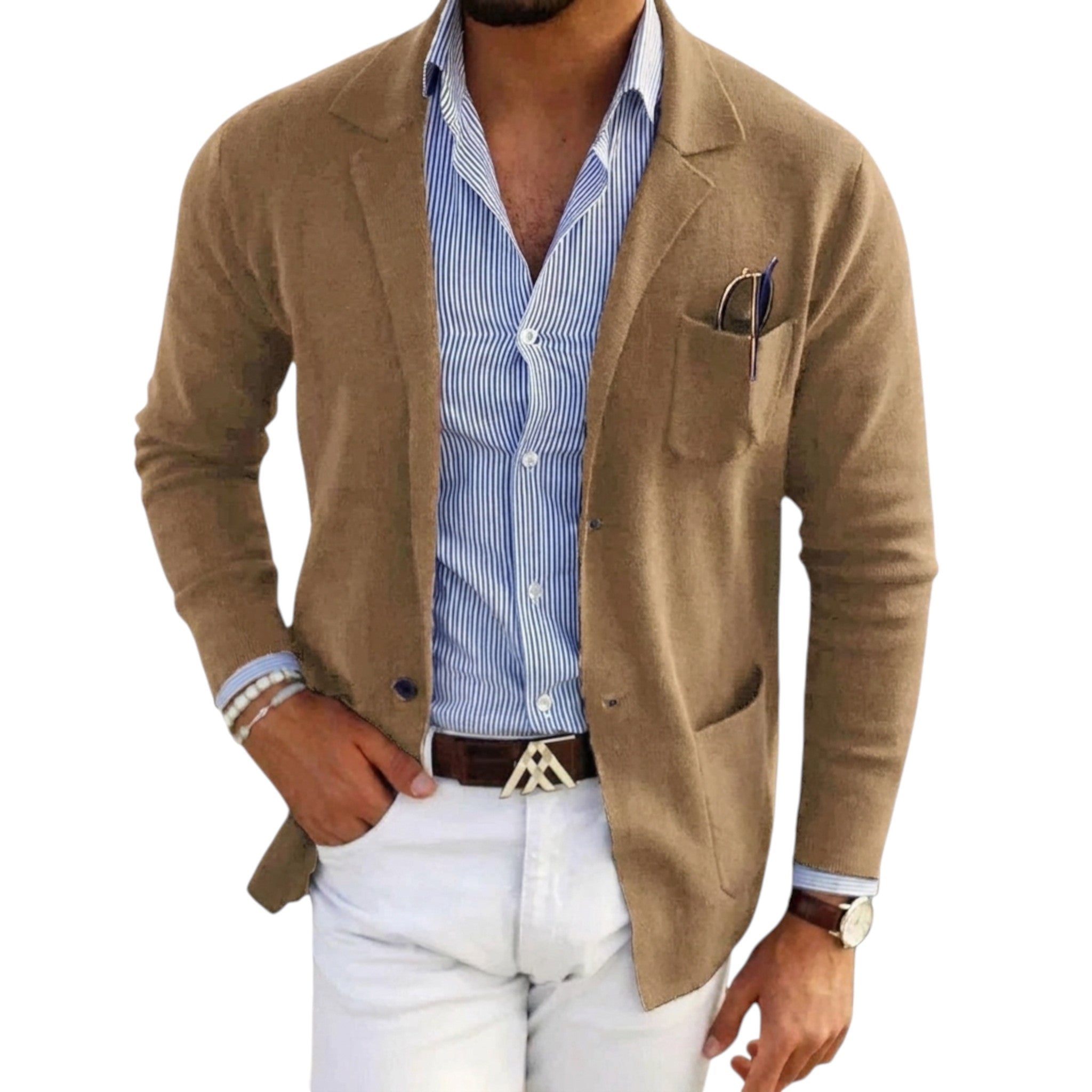 Herenblazer met klassieke jaskraag 4