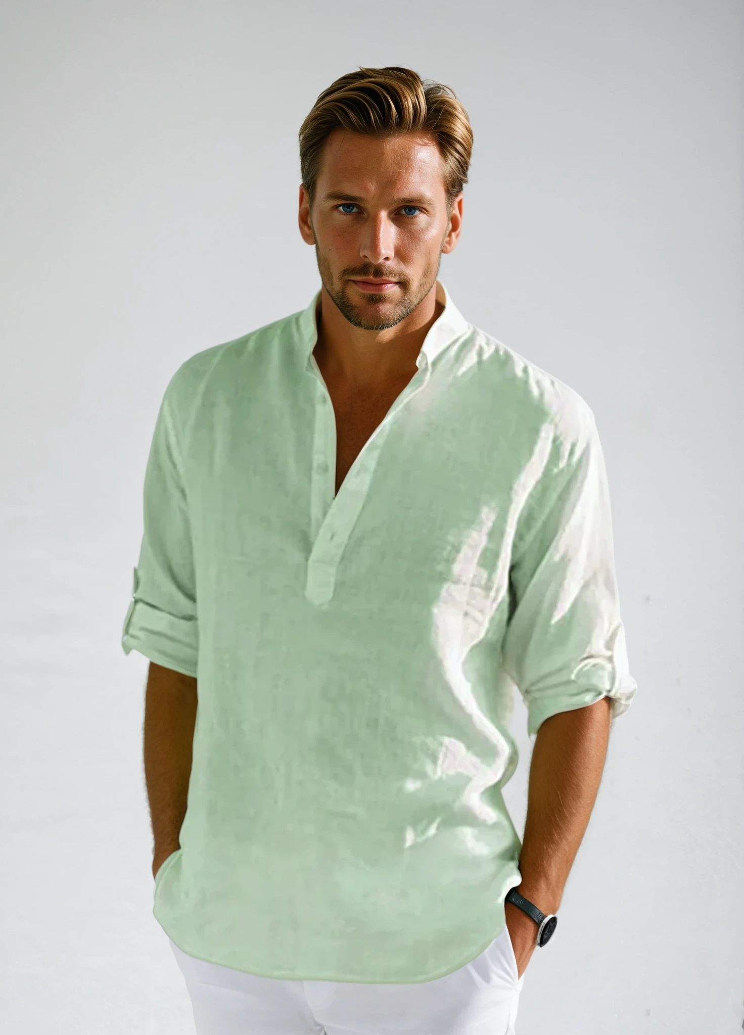Herenoverhemd, tijdloze stijl, zomers, ademend 3