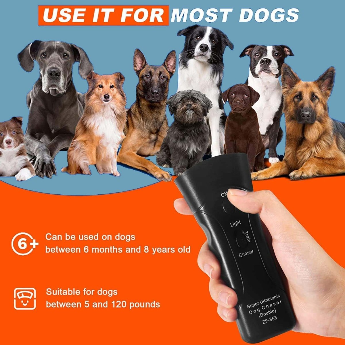 Hond Blafstopper Ultrasoon Draagbaar 1