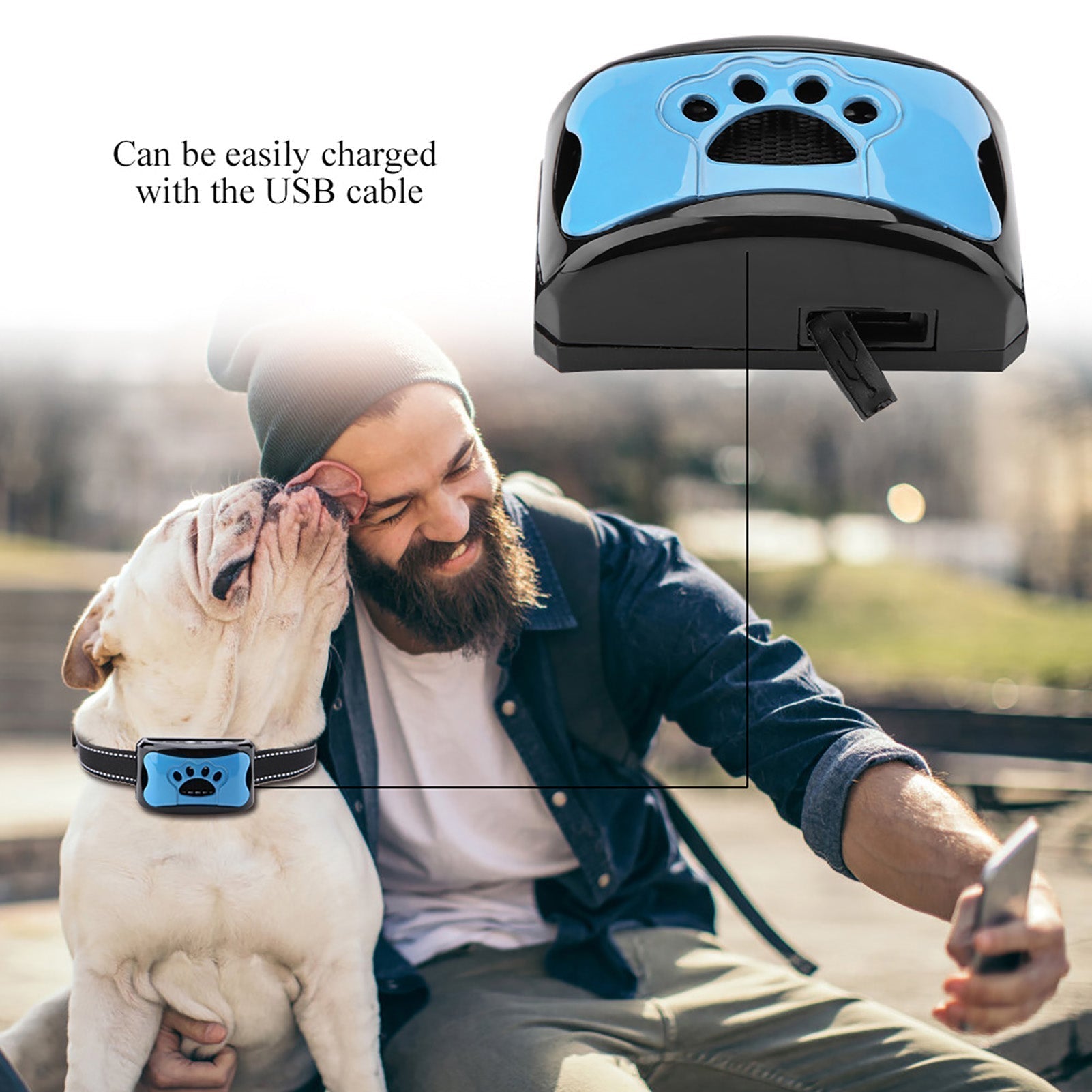 Honden Antiblafhalsband met Trillingen en Ultrasone Technologie 3