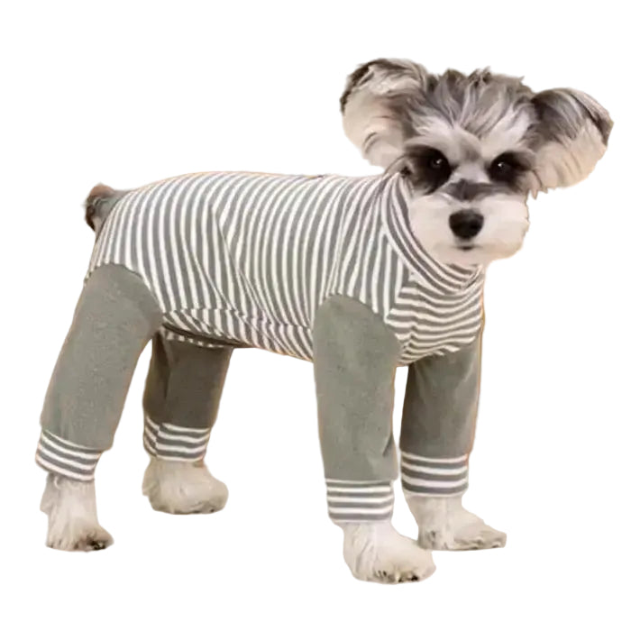 Honden Herstelpak Lange Mouwen Gestreept Pyjama-Stijl 0