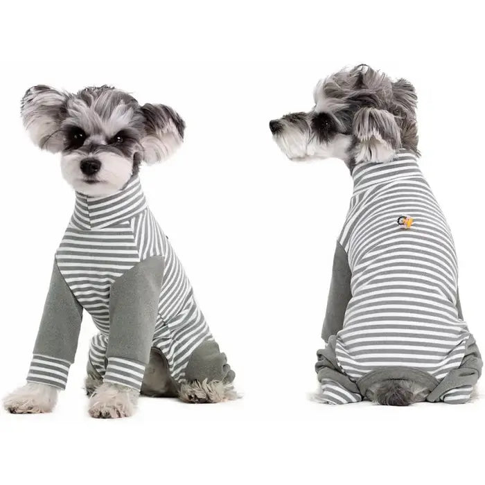 Honden Herstelpak Lange Mouwen Gestreept Pyjama-Stijl 3