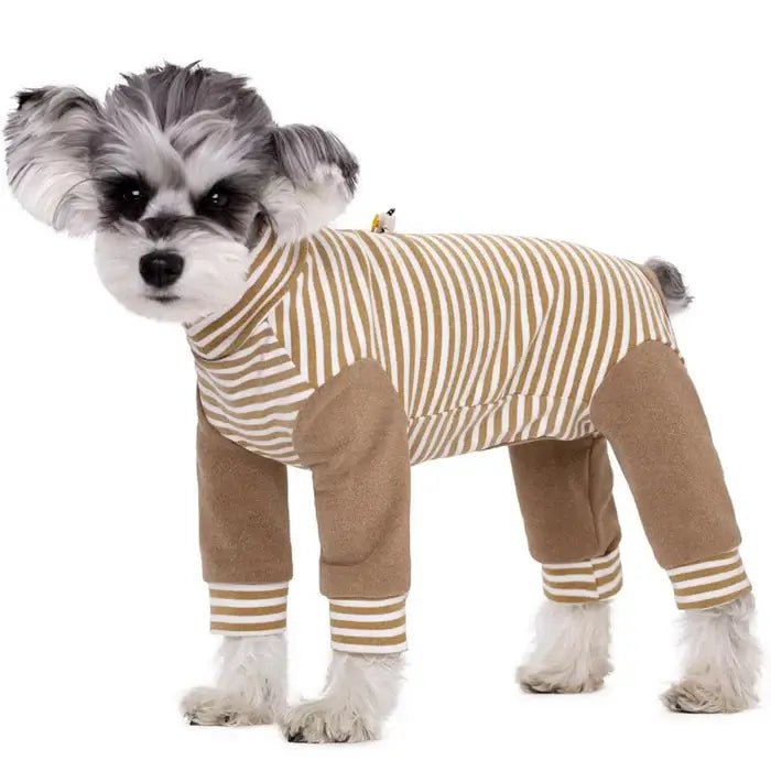 Honden Herstelpak Lange Mouwen Gestreept Pyjama-Stijl 6