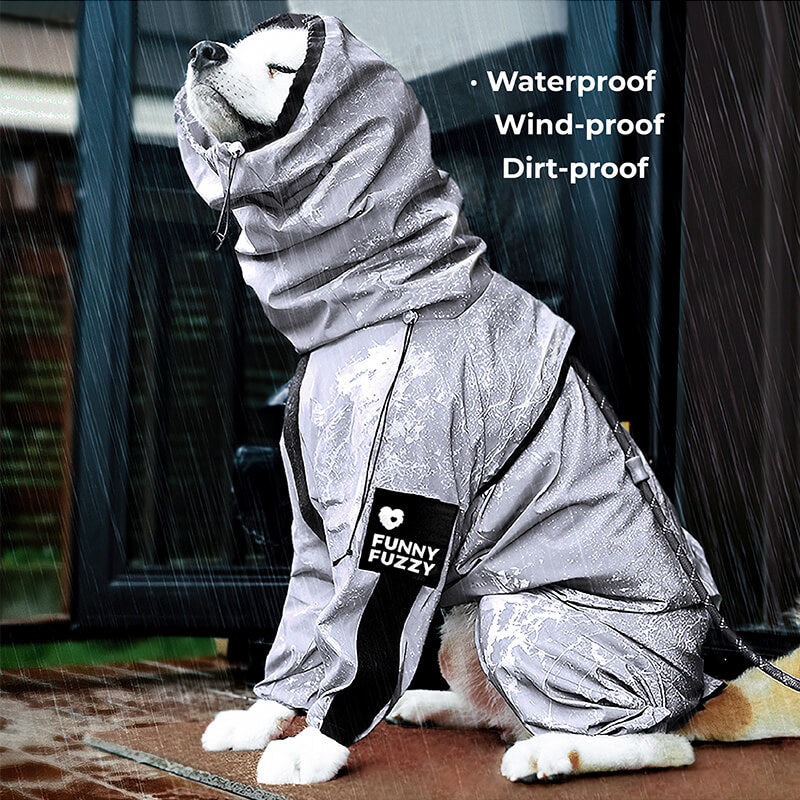 Honden Regenjas Reflecterend Waterdicht met Harnasopening 6